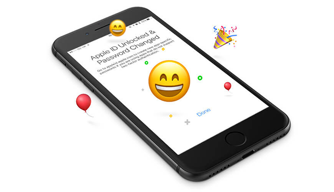 Un iPhone déverrouillé et heureux