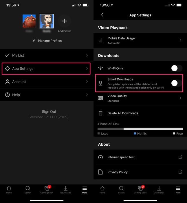 Desactiva las descargas inteligentes para evitar que Netflix ocupe tu almacenamiento