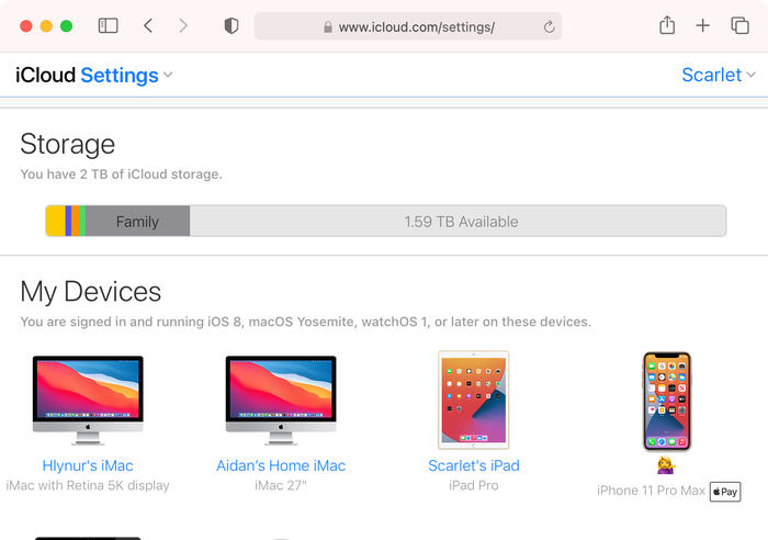 Controleer de apparaten die aan je iCloud-account zijn gekoppeld