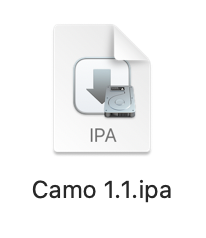 A downloaded IPA file