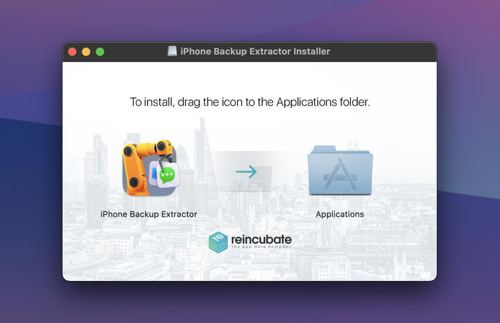iPhone Backup Extractor unter macOS installieren, Schritt 1