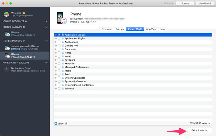 Recuperare i dati iOS dalle app con iPhone Backup Extractor