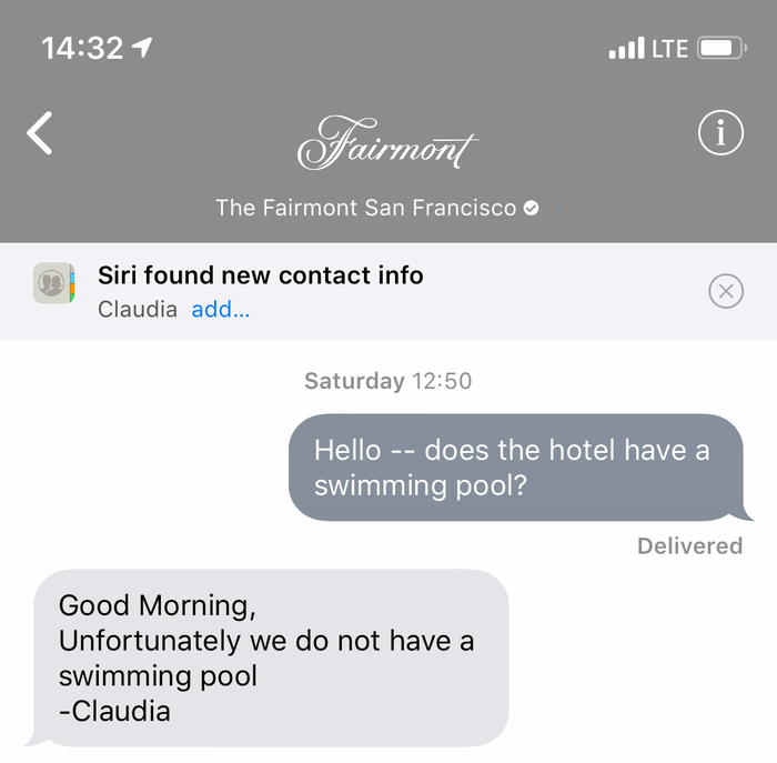 Uma captura de tela imprimível de mensagens no iOS