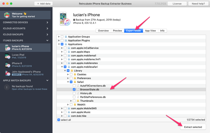 提取 Safari BrowserState 数据库