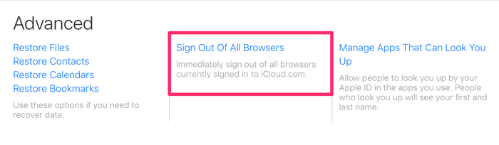 Log uit in andere browsers